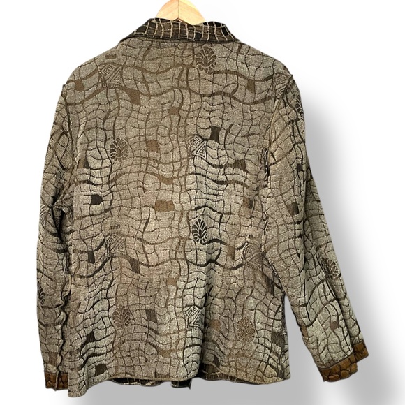 YAK MAGIK Boho Reversible Button Front Jacket LARGE - Picture 5 of 11